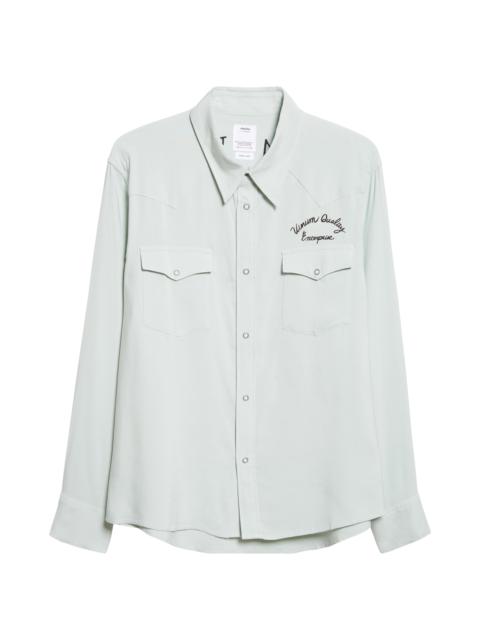 visvim VISVIM Four Corners Western Shirt in Light Green at Nordstrom