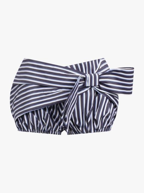 rabanne TIE FRONT STRIPE BLOOMER SHORT | BLUE/WHITE