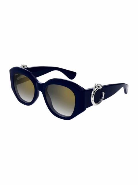 Cartier Cartier Grey Multilayer Cat Eye Ladies Sunglasses CT0502S 003 53