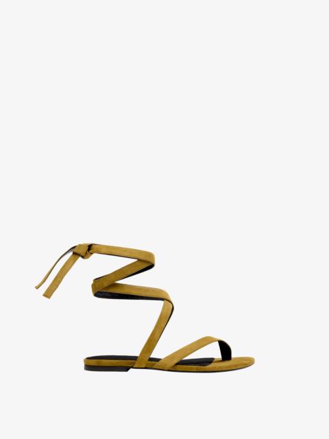 Proenza Schouler Tee Strappy Flat Sandals in Kid Suede