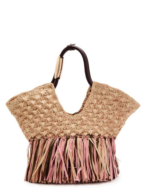 Zimmermann Zimmermann Goldentime Small Fringed Raffia Tote bag