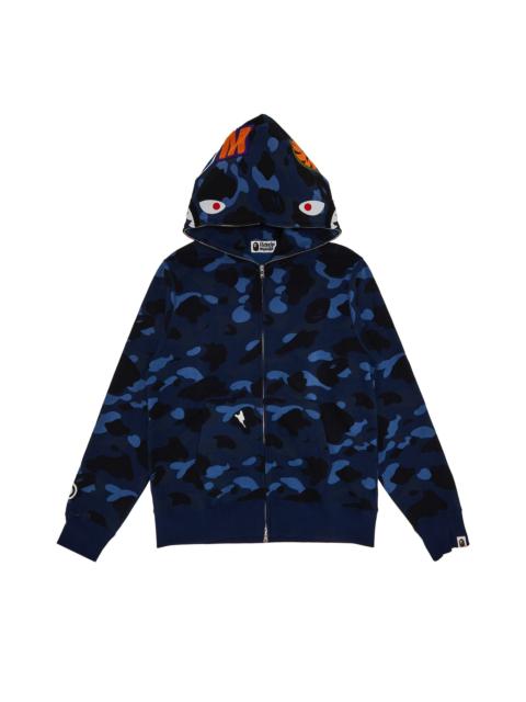 A BATHING APE® BAPE Color Camo Shark Full Zip Hoodie 'Navy'