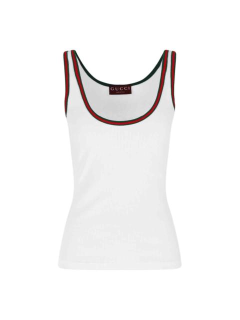 GUCCI RIBBED TANK TOP "WEB"