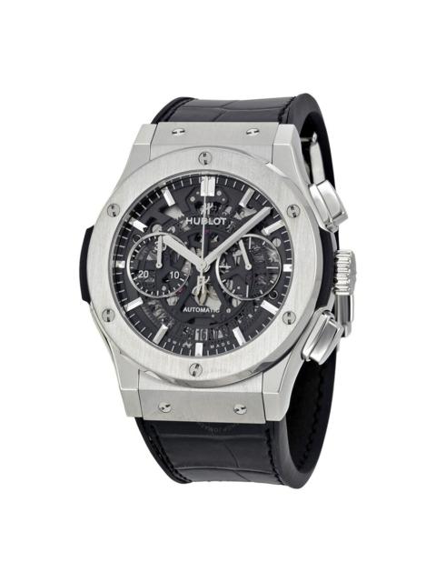 Pre-owned Hublot Classic Fusion Chronograph Skeleton Dial Men's Watch 525.NX.0170.LR