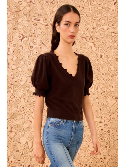 ULLA JOHNSON Polline Short Sleeve Top