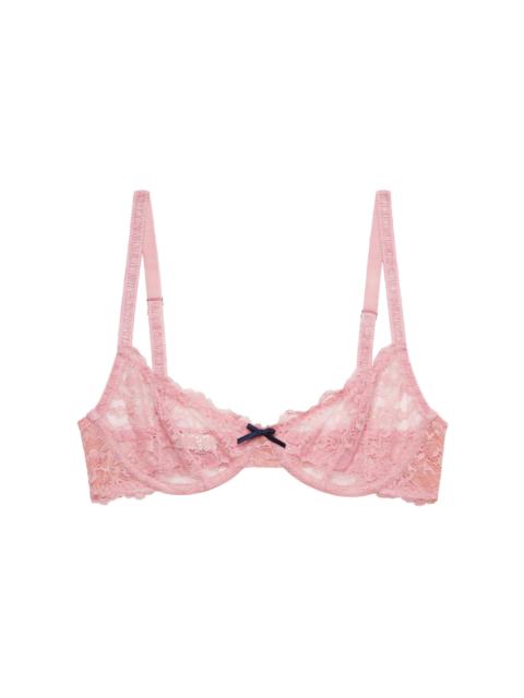 Fleur du Mal Bianca Lace Balconette Bra pink