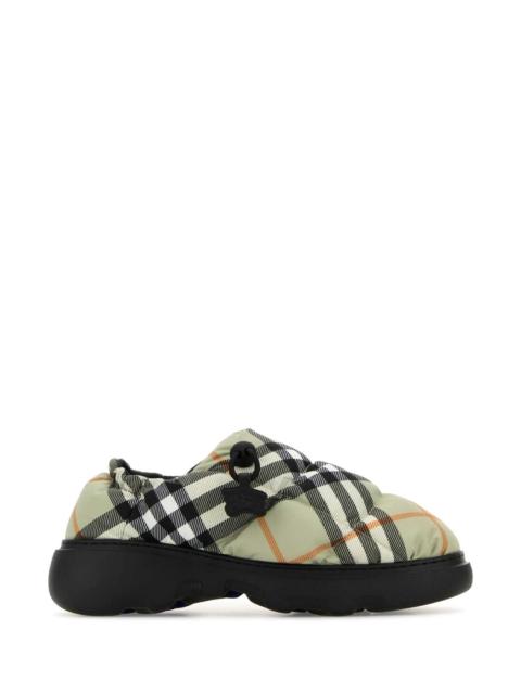 Burberry Burberry Women Printed Fabric Pillow Check Slip Ons