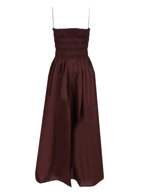 MATTEAU Shirred Bodice Dress Dresses Bordeaux