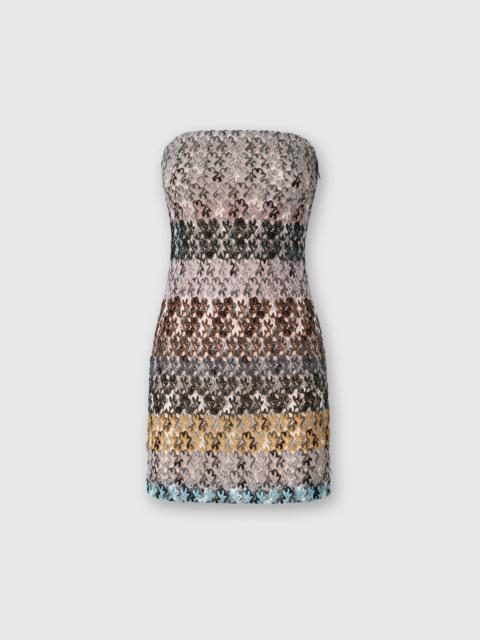 Missoni Missoni Mini Dress In Striped Embroidered Lace in Multicoloured at Nordstrom