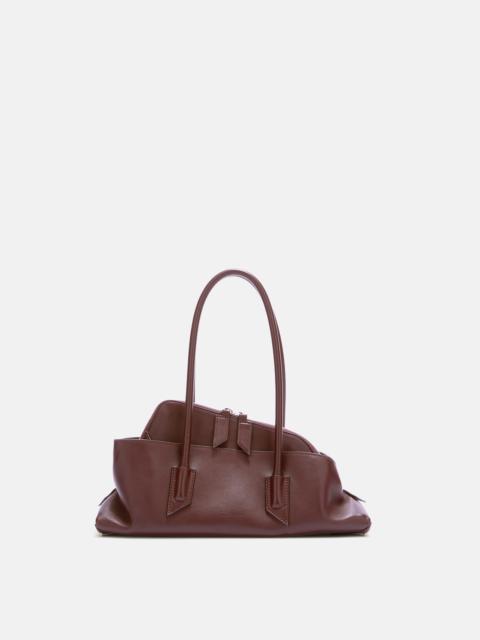 THE ATTICO ''LA PASSEGGIATA SMALL'' DARK BROWN TOP HANDLE