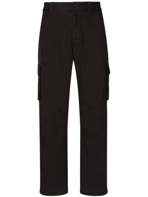 Dolce & Gabbana logo-plaque mid-rise cargo trousers