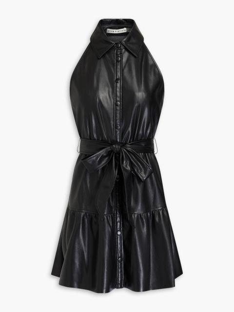 Alice + Olivia Belted mini shirt dress