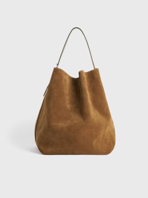 TOTEME Belted suede tote tan