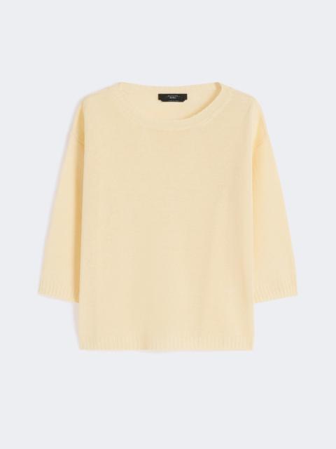 WEEKEND Max Mara Linen yarn oversize jumper - LIGHT YELLOW