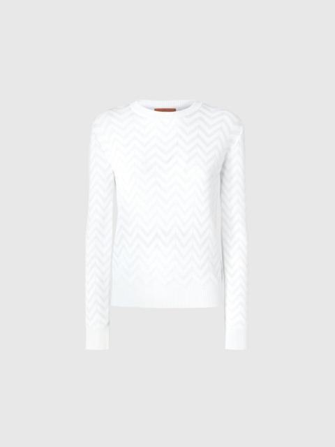 Missoni Tone-on-tone chevron crewneck sweater
