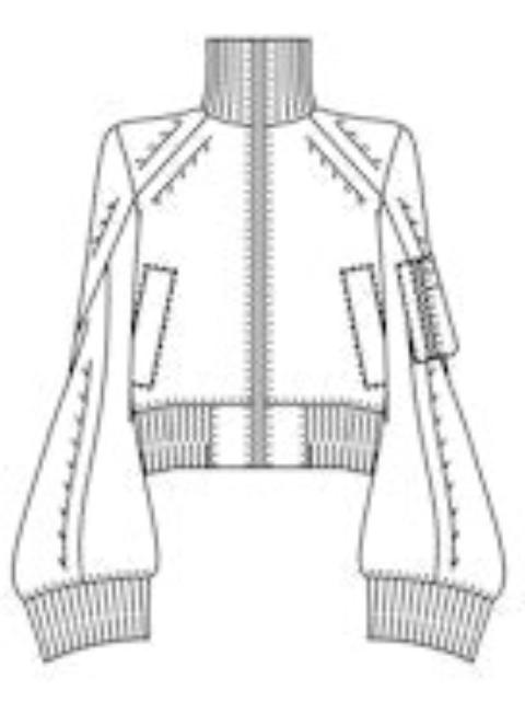 sacai Sacai Women Wool Knit Blouson