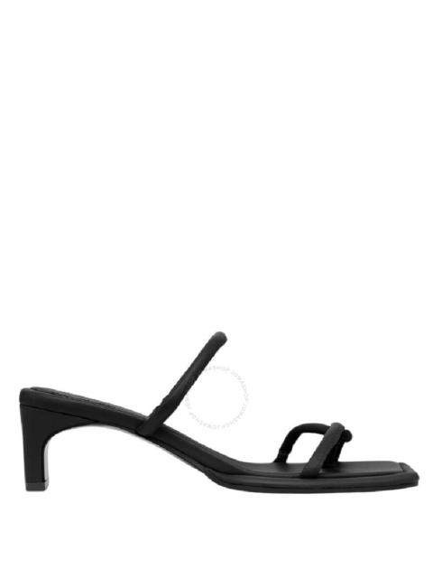 St Agni Leather Branded Loop Heel Sandals