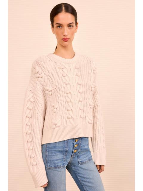 ULLA JOHNSON Indra Cable Knit Pullover
