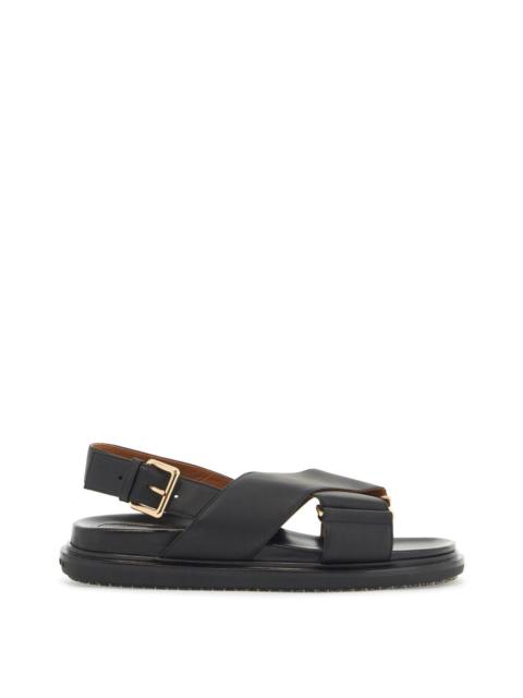 Marni leather fussbett sand