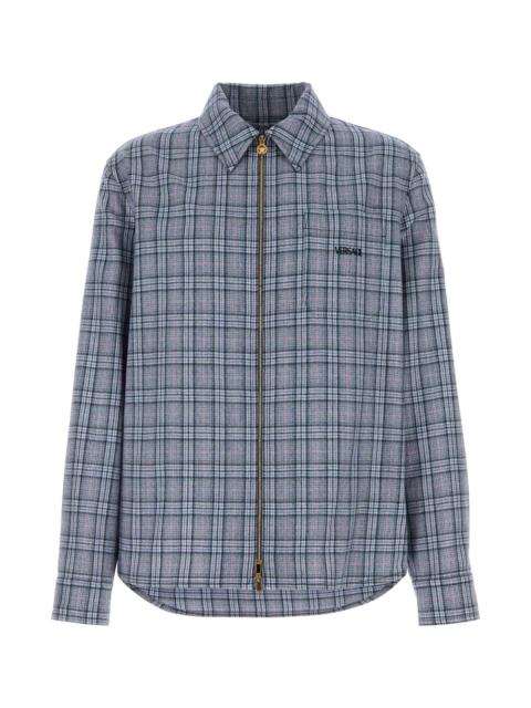 VERSACE Embroidered Wool Shirt