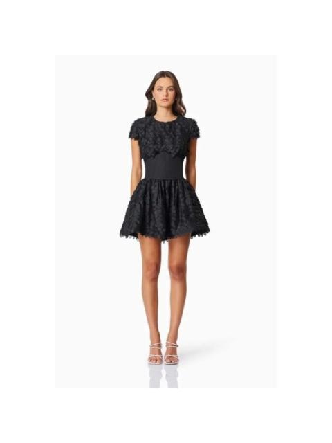 Other Designers NWT Elliatt Amberwing Petal Mini Dress Black Corset Belt Sz Small $358