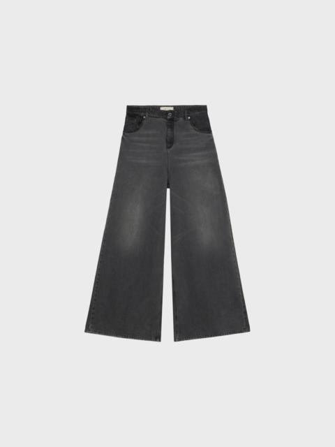 Blumarine SUPERWIDE-LEG JEANS WITH LACE DETAILS