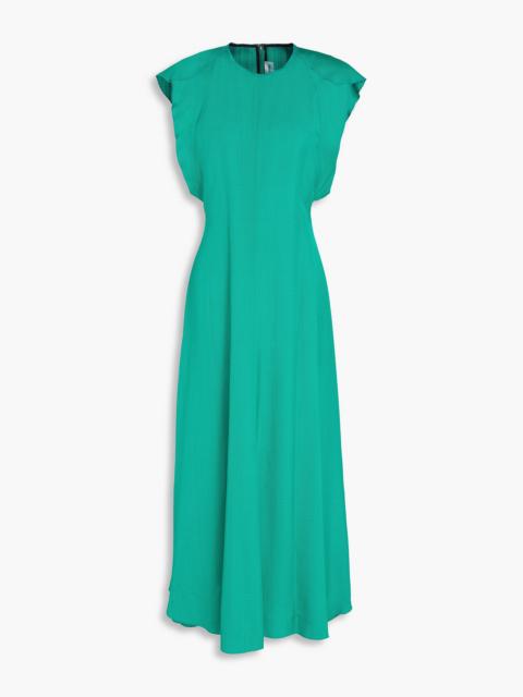 Victoria Beckham Ruffled crepe midi dress