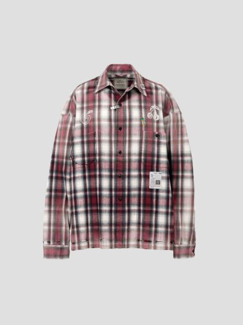 Maison MIHARAYASUHIRO FADED CHECK FLANNEL SHIRTS