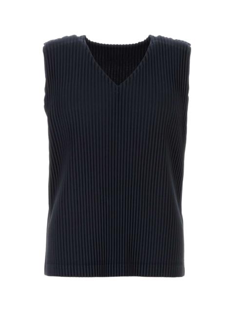 ISSEY MIYAKE Homme Plisse' Issey Miyake Men Midnight Blue Polyester Tank Top