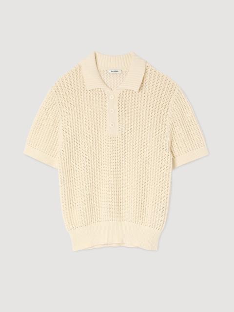 Sandro COTTON POLO SHIRT WITH POLO COLLAR
