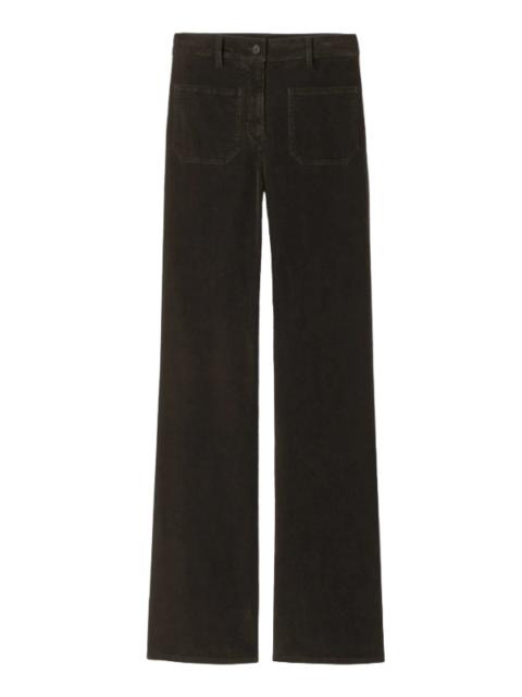 NILI LOTAN Florence Corduroy Pant in Chocolate Brown