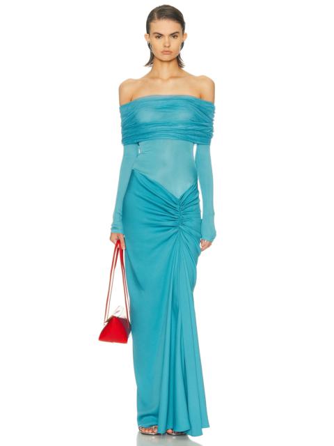 CHRISTOPHER ESBER Sonora Veiled Ruched Dress