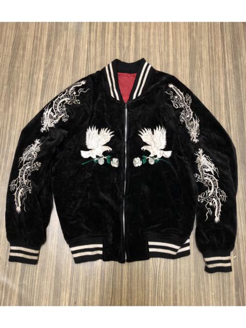Other Designers Vintage - 80s-90s Japan Yokosuka Eagle Dragon Velvet Sukajan Jacket