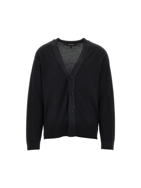 EMPORIO ARMANI Emporio Armani Virgin Wool Cardigan Black Men