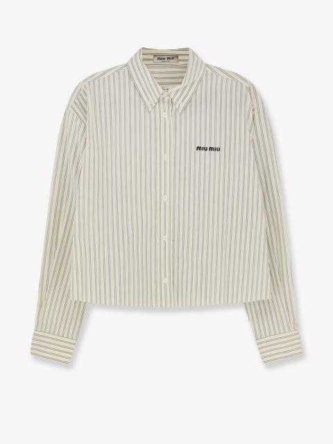 Miu Miu Miu Miu Women Striped Cotton Shirt