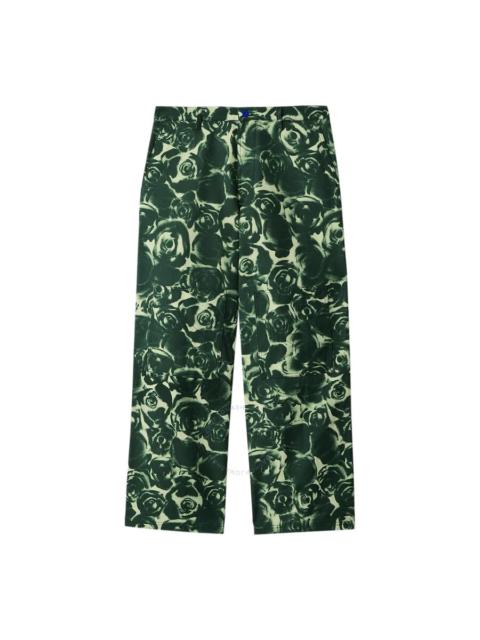 Burberry Burberry Rose Print Cotton Trousers