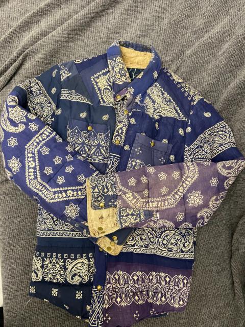 visvim visvim blue paisley down jacket