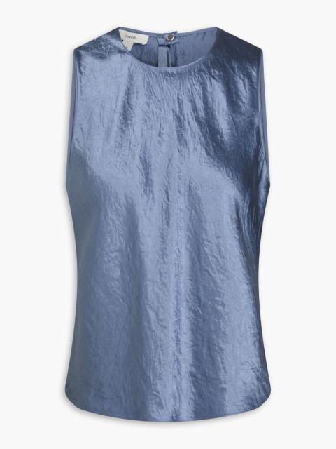 Other Designers Crinkled-satin top