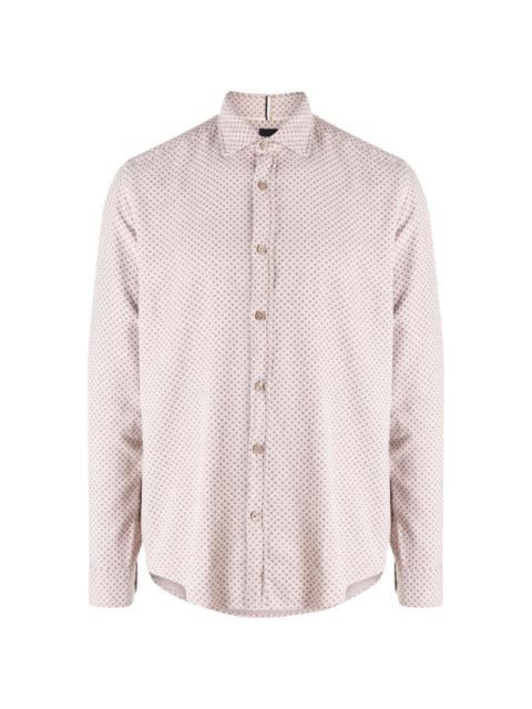 micro-dot cotton shirt