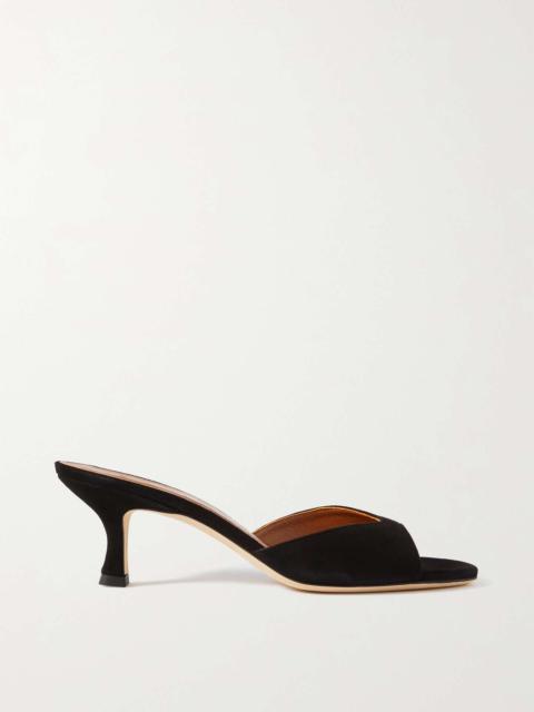 Brigitte suede mules Black
