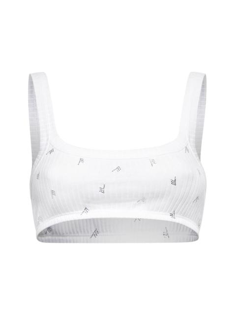 THE ATTICO White jersey hotfix top