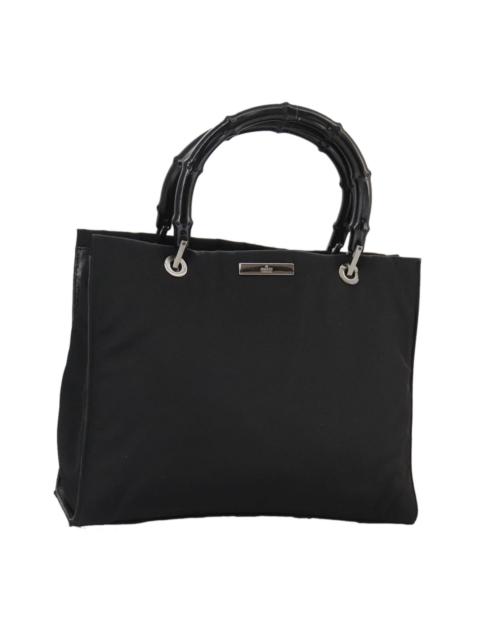 GUCCI GUCCI Bamboo Hand Bag Nylon Black 002 002