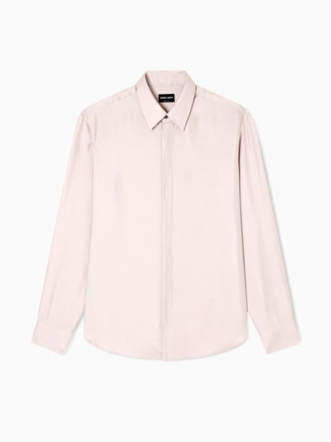 GIORGIO ARMANI REGULAR-FIT SHIRT IN SILK TWILL