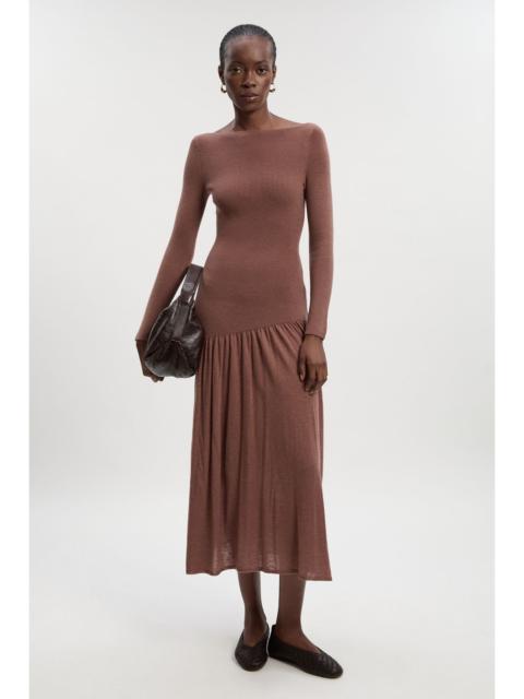 KAREN MILLEN Wool Blend Sheer Knitted Skirt Dress
