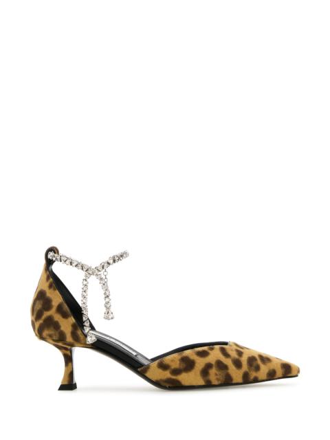 JIMMY CHOO Printed calf hair Stevie 50 pumps