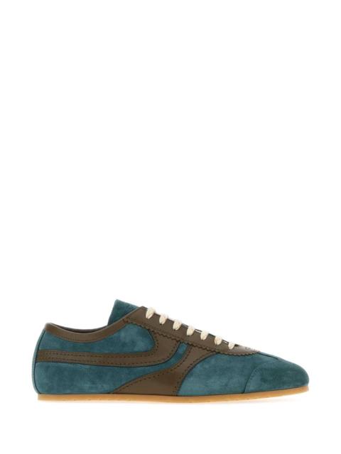 Dries Van Noten Dries Van Noten Men Two-Tone Suede And Leather Sneakers