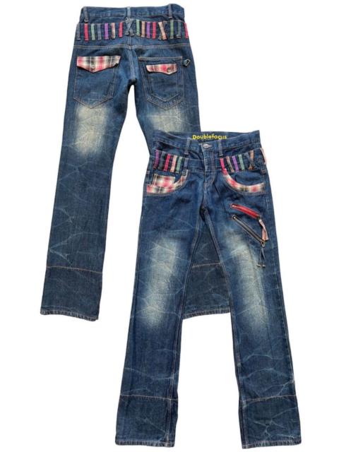 Hysteric Glamour y2k Double Waist Distressed Multipocket Denim Jeans 32x34