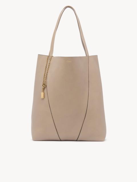 Chloé LARGE CHLOÉ SPIN TOTE BAG IN GRAINED LEATHER