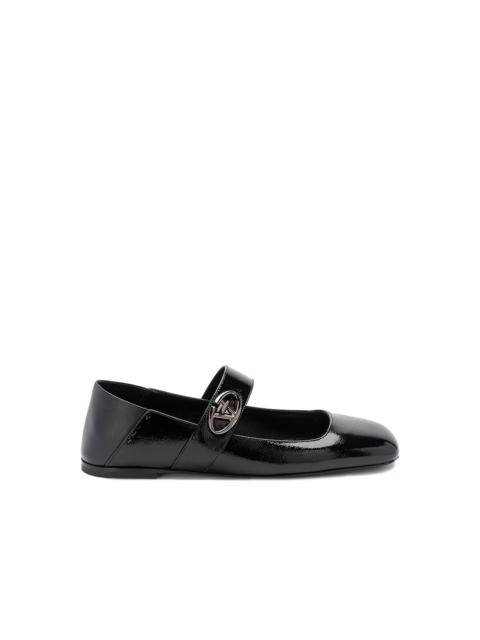 Valentino Garavani Leather Locker Ballerina Flats Women