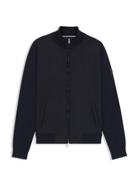 BOSS REGULAR-FIT HYBRID JACKET WITH DOUBLE B MONOGRAM
